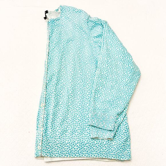 Land's End Women's Button Down Patterned Sweater Cardigan Blue Size 2X - Picture 5 of 5